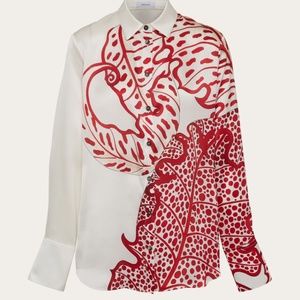 Ferragamo Long Sleeve Jungle Print Shirt